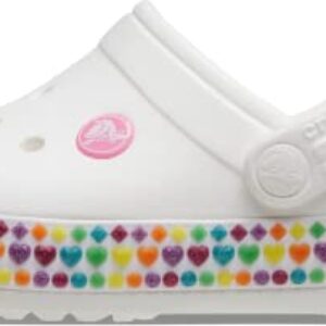 CROCS Crocband Gem Band Clog K - White - C12 , 207605-100-C12, Kids Unisex , White , C12
