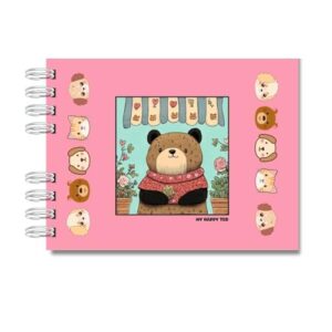 Livro de Colorir - Capa Dura Rosa, 50 Páginas (180g) - Estilo - My Happy Coloring My Book