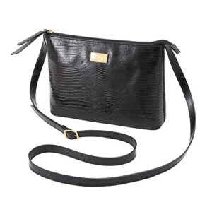 Bolsa Feminina Couro Transversal Mariart Lezard 2190 (Preto)