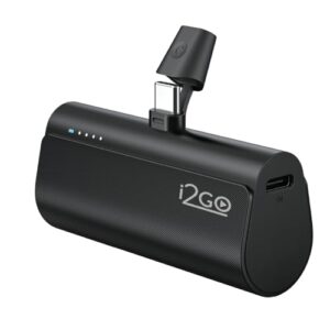 I2GO, Carregador Portátil (Power Bank), Pocket, 5000mAh, Não Necessita Cabos, Modelo USB-C