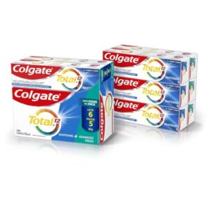 Creme Dental Para Branqueamento Colgate Total 12 Whitening & Advanced Fresh 90g Promo Leve 6 pague 5