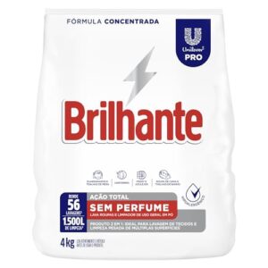 Detergente em Pó Brilhante Sem Perfume 4kg
