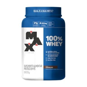 100% Whey - 900G Chocolate - Max Titanium, Max Titanium
