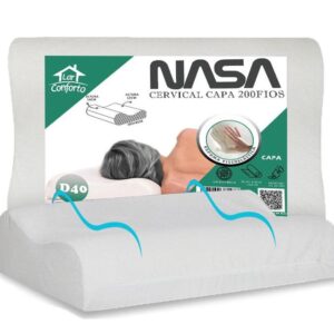 Travesseiro Nasa Cervical Ortopédico Capa 200 Fios Repelente a Líquido - Lar Conforto - Travesseiro Comum