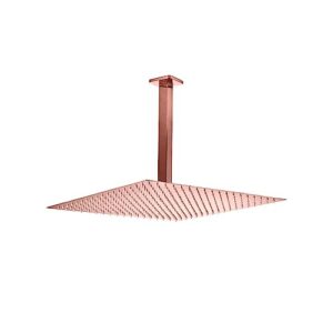 Pingoo.Casa, Ducha Chuveiro de Teto, Quadrado, Aço Inox 304, 40Cm, Mundaú, Dourado Rose