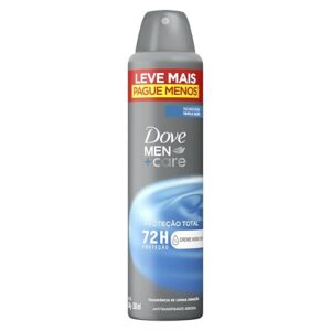 Dove Antitranspirante Aerossol Cuidado Total Men + Care 250 ML, Leve Mais e Pague Menos, Embalagem Pode Variar