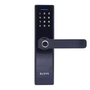 Fechadura Digital de Embutir com Biometria, Elsys, ESF-DE2000B, Preta - Abertura via Biometria e Senha Numérica