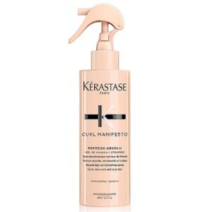 Kérastase Spray Curl Manifesto Spray Refresh Absolu, Cabelos cacheados ou crespos, Definição de cachos, Mel de Manuka, Glicerina, Ceramidas, 190 ml