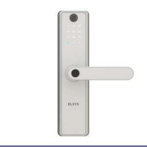 Fechadura Digital de Embutir, Wi-Fi com Biometria, Elsys, SAX, Prata - Abertura via Biometria, Senha Numérica, Aplicativo, Camera