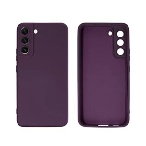 Capinha Colorida Linha PREMIUM Compatível Com Samsung Galaxy S22 Preto, Branco, Vermelho, Amarelo, Lilás, Roxo, Azul, Laranja, Marrom, Verde, Cinza, Rosa Case Slim Flexível Aveludada 3 Camadas De Proteção DUPIN (ROXO)