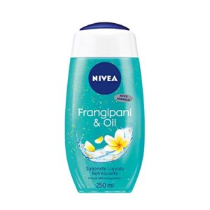 NIVEA Sabonete Líquido Frangipani & Oil 250ml - Fragrância da flor frangipani com pérolas de óleo, sensação de pele macia e hidratada