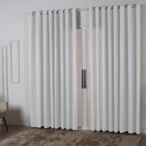 Cortina Roma 3,00x2,20 Quarto Sala Escritorio Branco - Imperial Moda Casa - Cortina para Quarto