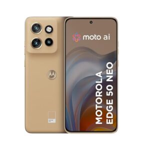 Smartphone Motorola Edge 50 Neo 5G - 256GB 8GB RAM + 8GB RAM Boost 50MP Sony Camera Moto AI IP68 NFC - Latte Vegan Leather