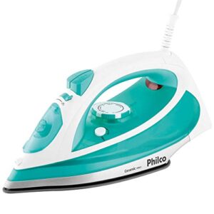 Ferro de passar, Ceramic Pfec1, Branco/Verde, 110v, Philco