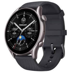 Amazfit GTR 4 New Smart Watch with 1.45” AMOLED Display, Bluetooth Calls, Zepp Aura, Sports Watch with 150+ Sports Modes, GPS, Music Control, Alexa Built-in (Black)