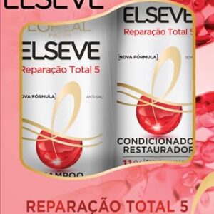 Kit L'Oréal Paris Shampoo 400ml + Condicionador 400ml Elseve Reparação Total 5.
