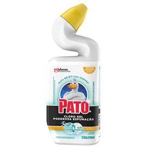 Pato Limpador Sanitário Cloro Gel, Citrus, Poderosa Espumação, Banheiro e Vaso Sanitário, 500ml