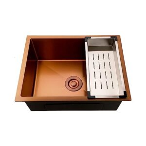 Pingoo.casa, Cuba Gourmet para Cozinha Aço Inox 304 58x45cm Terena - Dourado Rose
