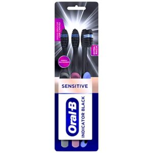 Escova de Dente Oral-B Indicador Black Charcoal 3 Unidades