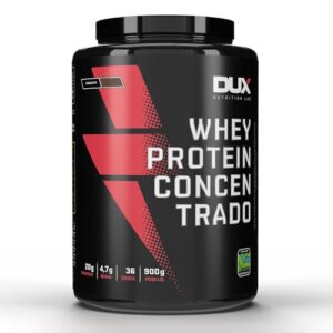 Whey Protein Concentrado Chocolate 900g - 20g de Proteínas por Porção - Suplementos Naturais, Suplementação Treino Academia, Ganho Muscular Hipertrofia - DUX HUMAN HEALTH