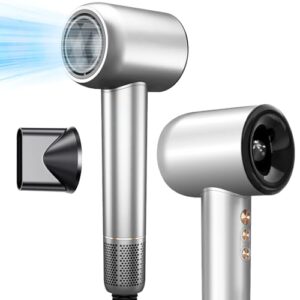 Secador de Cabelo Profissional 1500W - Baixo Ruído, Íons Negativos, Controle de Temperatura, Motor Brushless de Alta Velocidade (120000 RPM), Secagem Rápida, Portátil, Bivolt (110v/127v)