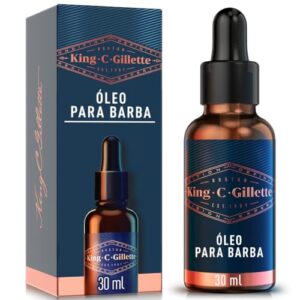 KING C. GILLETTE, Óleo para Barba 30ml, Produtos para barba, Hidratação e maciez para sua barba, cuidado da barba de homens