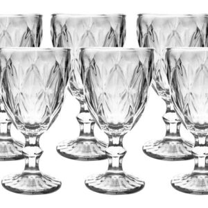 Jogo de Taças para Bebidas de Vidro 330ml - 6 Peças Haus Diamond Empire - Taças