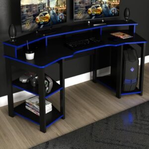 Tecno Mobili, Mesa Gamer ME4167 Preto/Azul