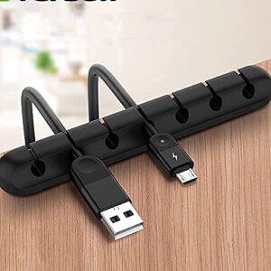 Organizador de Cabos e Fios , Silicone 7 em 1 (7 slots)