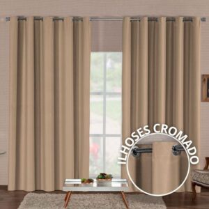 Cortina Blackout em Tecido Duplo Premium 2,80 X 2,30 m Bloqueia Luz - CASA COMPLETA ENXOVAIS - Cortina Blecaute