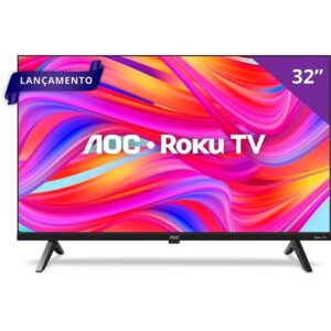Smart TV 32'' AOC 32S5045/78G DLED HD HDMI Wi-fi USB Sistema Operacional Roku TV - Smart TV