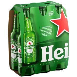 Cerveja Heineken Premium Puro Malte Lager - Pilsen 6 Garrafas Long Neck 330ml - Cerveja