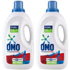 Kit Sabão Líquido Omo Lavagem Perfeita - 3L Cada 2 Unidades - Sabão Líquido