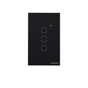Interruptor Touch Inteligente CompatÃvel Com Alexa Com 3 Teclas EWS 1003 Preto Intelbras