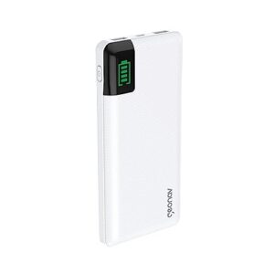 Geonav Power Bank, Carregador Portátil Universal 16.000mAh, 2 portas USB + 1 porta USB-C, Led Indicador de bateria, PB16KWT, Branco