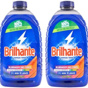 Kit Sabão Líquido Brilhante Limpeza Total - 3L Cada 2 Unidades - Sabão