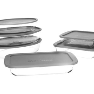 Conjunto de Assadeiras de Vidro Marinex 15760201426901 6 Peças - Formas e Assadeiras