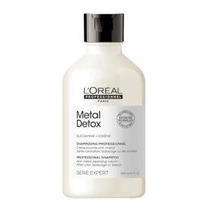 L'Oréal Professionnel Shampoo Metal Detox, para maciez, brilho & sedosidade, maior durabilidade da cor, para cabelos coloridos e danificados, 300ml