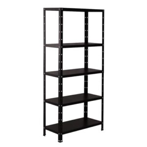 Estante Armario De Aço 135cm Altura 5 Bandejas Preto P/150kg (Preto Fosco)