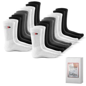Kit 9 Pares Meias Cano Médio Algodão Sandrini Masculina - Meia