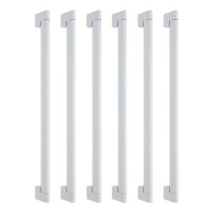 6 Puxador Armario Alça Para Movel Guarda Roupa Obill 192mm (Branco Fosco)