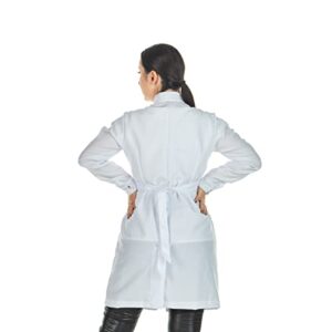 Jaleco Oxford Zíper Manga Longa Branco Cor:Branco;Tamanho:P