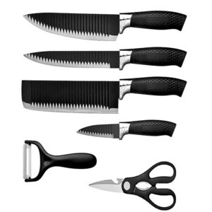 Kit Conjunto Jogo De Facas Antianderente Kit 6 Peças Chef Cozinha Aço Inoxidável Churrasco - Prime - Faca