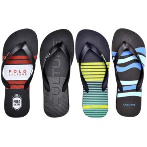 Kit 4 Chinelo Borracha Polo Culture Estampado Antiderrapante - Lizerrô - Chinelo Masculino