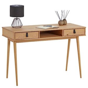 Mesa Escrivaninha Madeira 2 Gavetas 1 Nicho Retro Kim