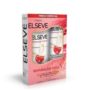 Kit L'Oréal Paris Shampoo 400ml + Condicionador 400ml Elseve Reparação Total 5.