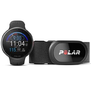 Polar Kit Pacer Pro Preto + Sensor de Frequência Cardíaca H10 Preto - Relógio com GPS, Ultraleve, Botões aderentes, Programas de treino e recuperação, Monitor de FC, Contraste de tela aprimorado