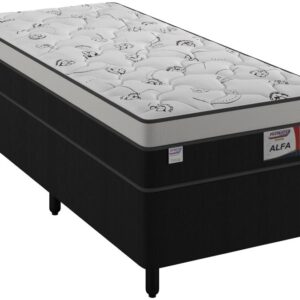 Cama Box Solteiro (Box + Colchão) - Plumatex Molas Ensacadas Alfa - Cama Box Solteiro