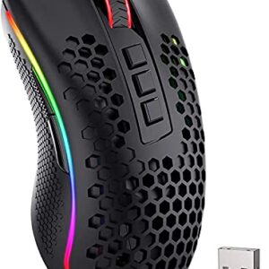 Mouse Gamer Redragon Storm Pro RGB 16000 DPI Pixart Paw 3335 Wireless Preto - M808-KS