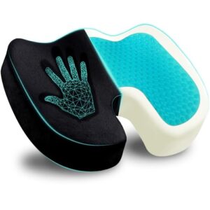 Almofada Gel, 45*35*7cm, Almofada Coccix, Almofada de Assento de Espuma de Memória, Almofada para Coccix, Almofada Hemorroida, Almofada para Cadeira, Almofada de Assento para Cadeira de Escritório